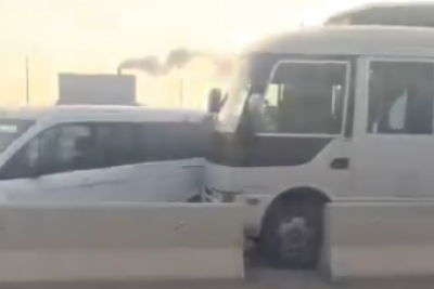 Sumqayıtda avtobus avtomobilə ÇIRPILIB
